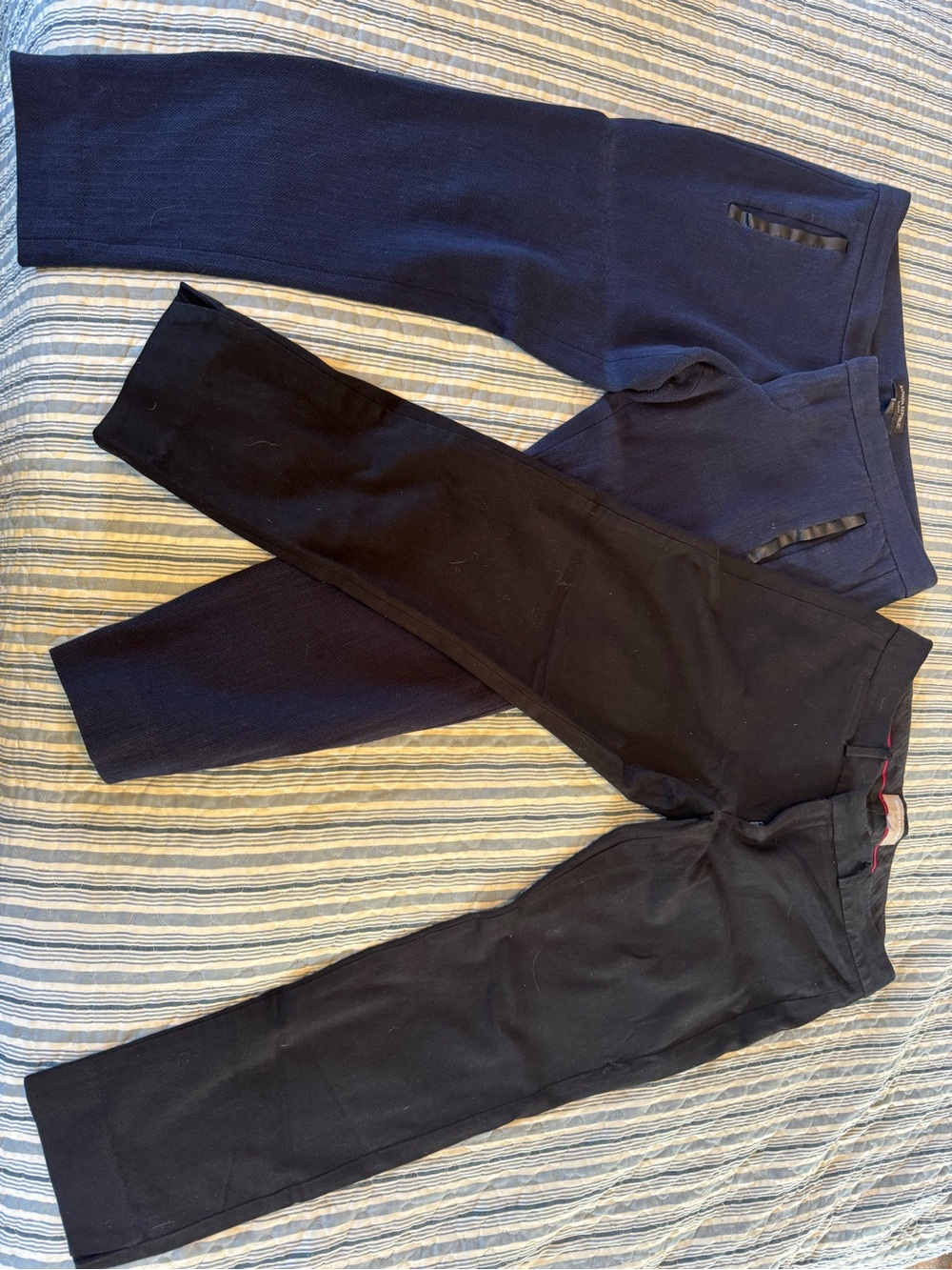 Banana Republic cropped pants - Navy and Black 10P